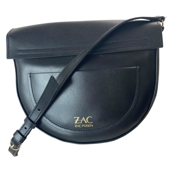ZAC POSEN - Belay Saddle Crossbody Bag in Black Smooth leather - Picture 3 of 13